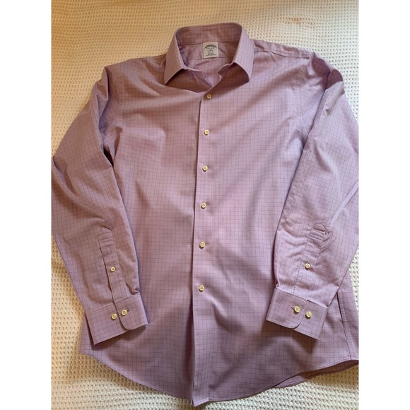 Brooks Brothers Other - Brooks Brothers Regent Button Up Shirt Mens  15.5 4/5 non Iron Purple Box‎